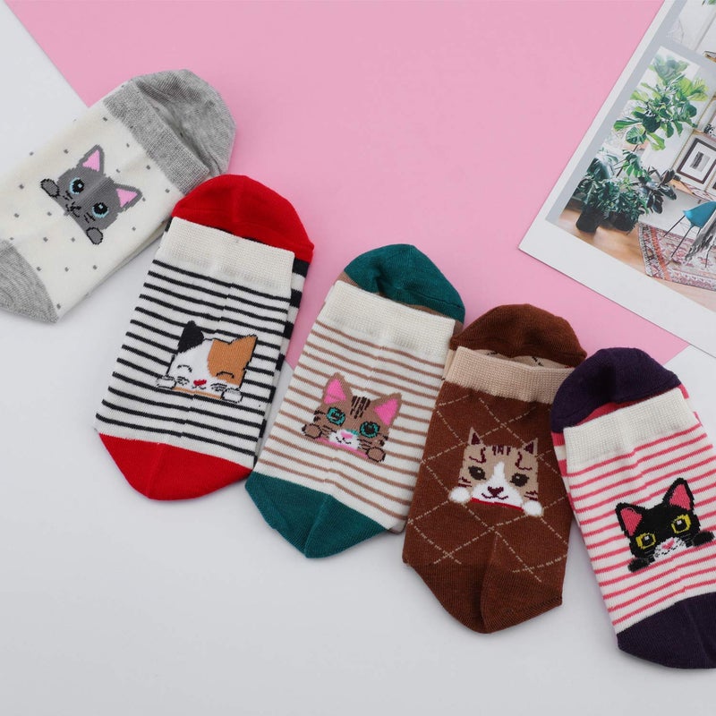 Jeasona Womens Cat Socks Cat Mom Lovers Gifts for Women Teenage Girls - Image 2